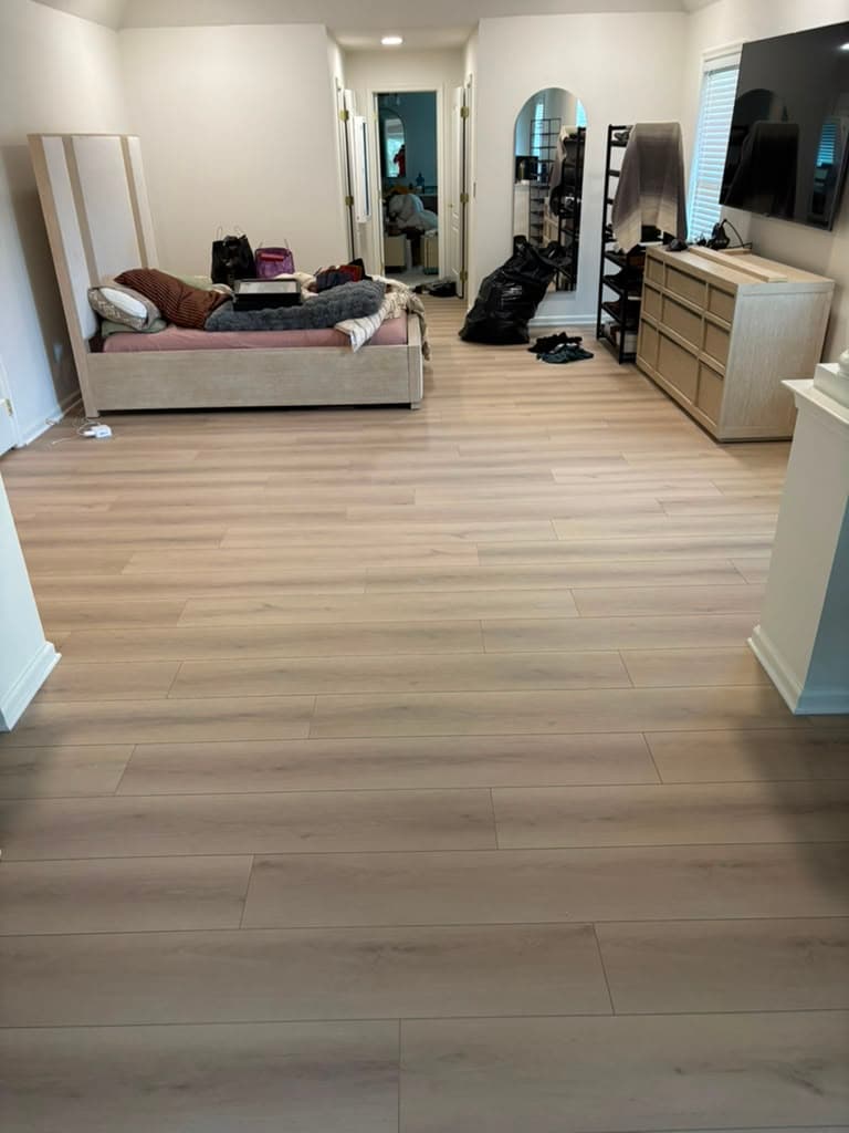 Luxury vinyl plank LVP flooring installation